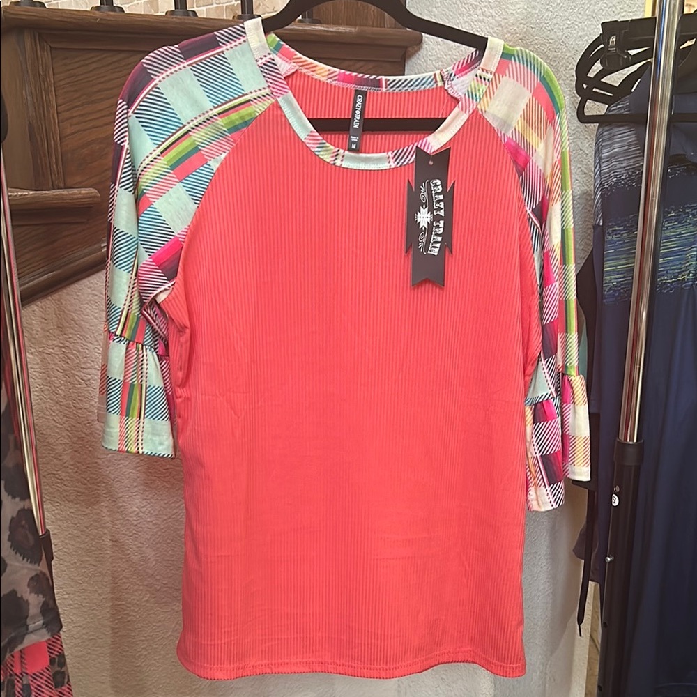NWT Crazy Train Raglan Tee